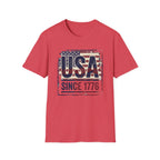 Vintage USA Since 1776 T-Shirt | Distressed American Flag Patriotic Tee