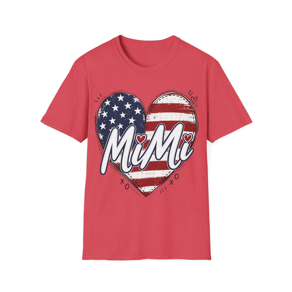 Mimi Distressed American Flag Heart T-Shirt