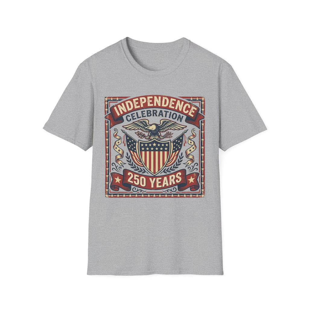 Vintage "Independence Celebration 250 Years" Eagle & Shield T-Shirt