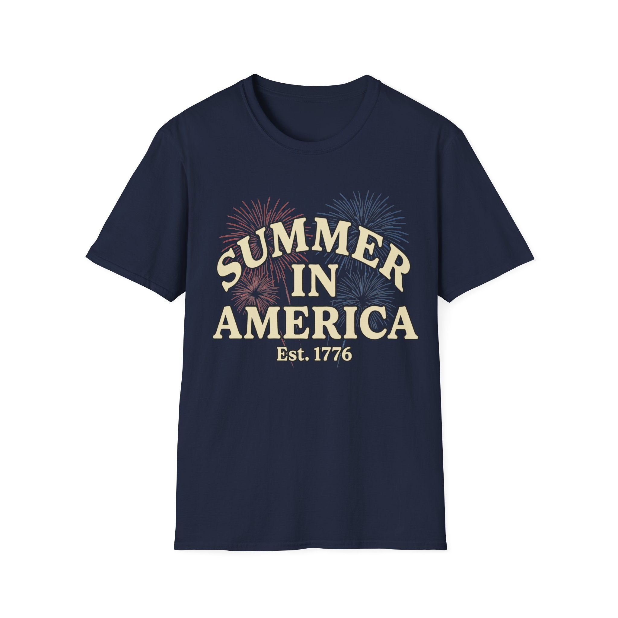 Summer in America T-Shirt | Retro Fireworks Est 1776 Tee