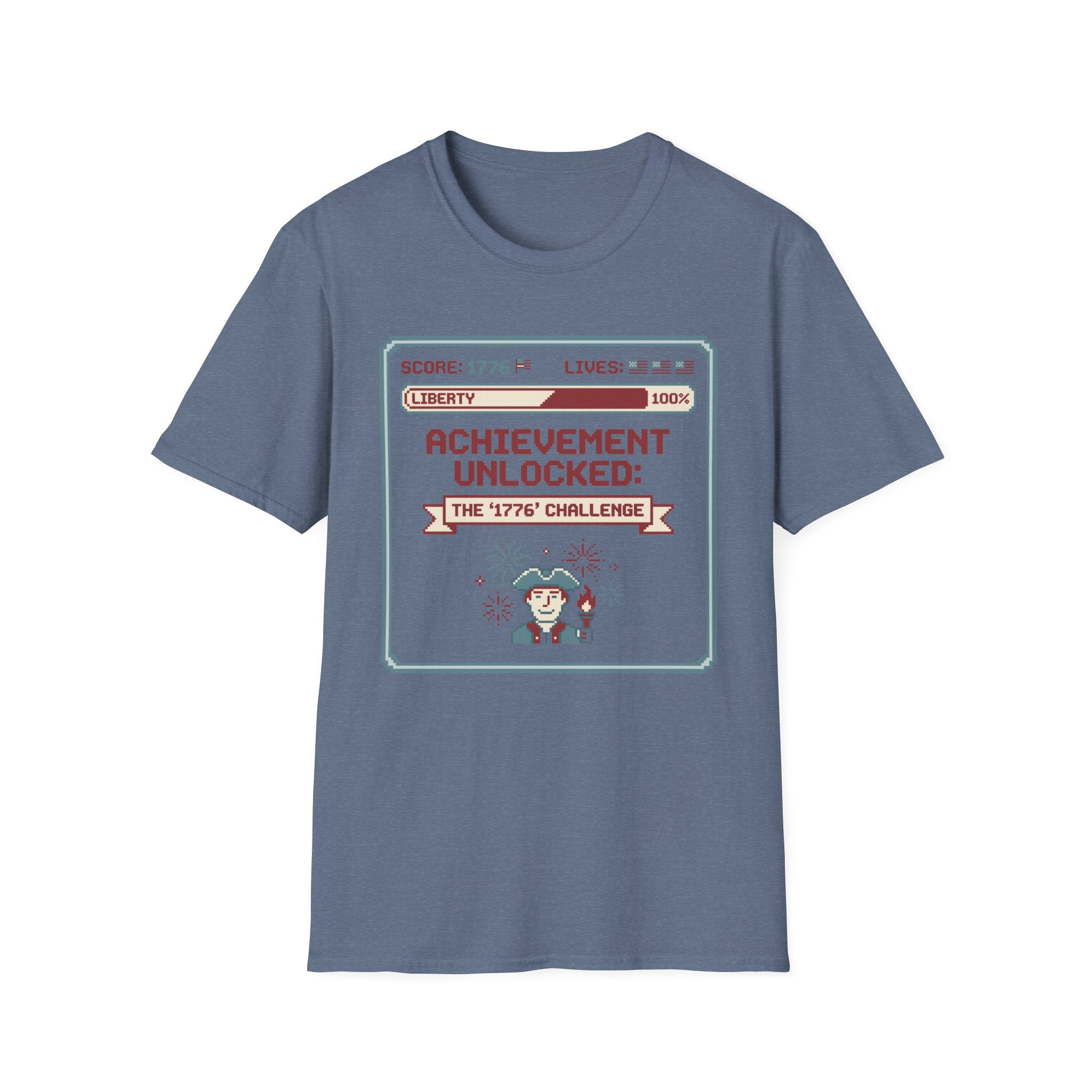 8-Bit Patriotic T-Shirt | Achievement Unlocked 1776 Retro Gamer Tee