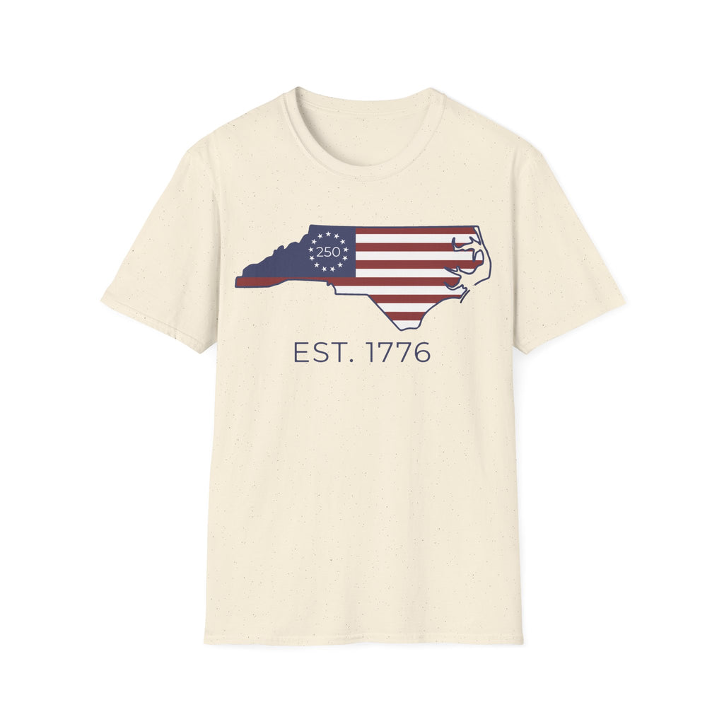 North Carolina America 250 Betsy Ross Flag T-Shirt | NC 1776 Tee
