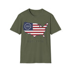 Est. 1776 USA Map: 250th Anniversary Flag T-Shirt
