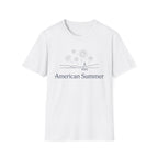 American Summer Minimalist Fireworks & Sailboat T-Shirt