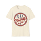 Vintage USA Sweet Freedom Est 1776 T-Shirt | Retro Patriotic Badge Tee