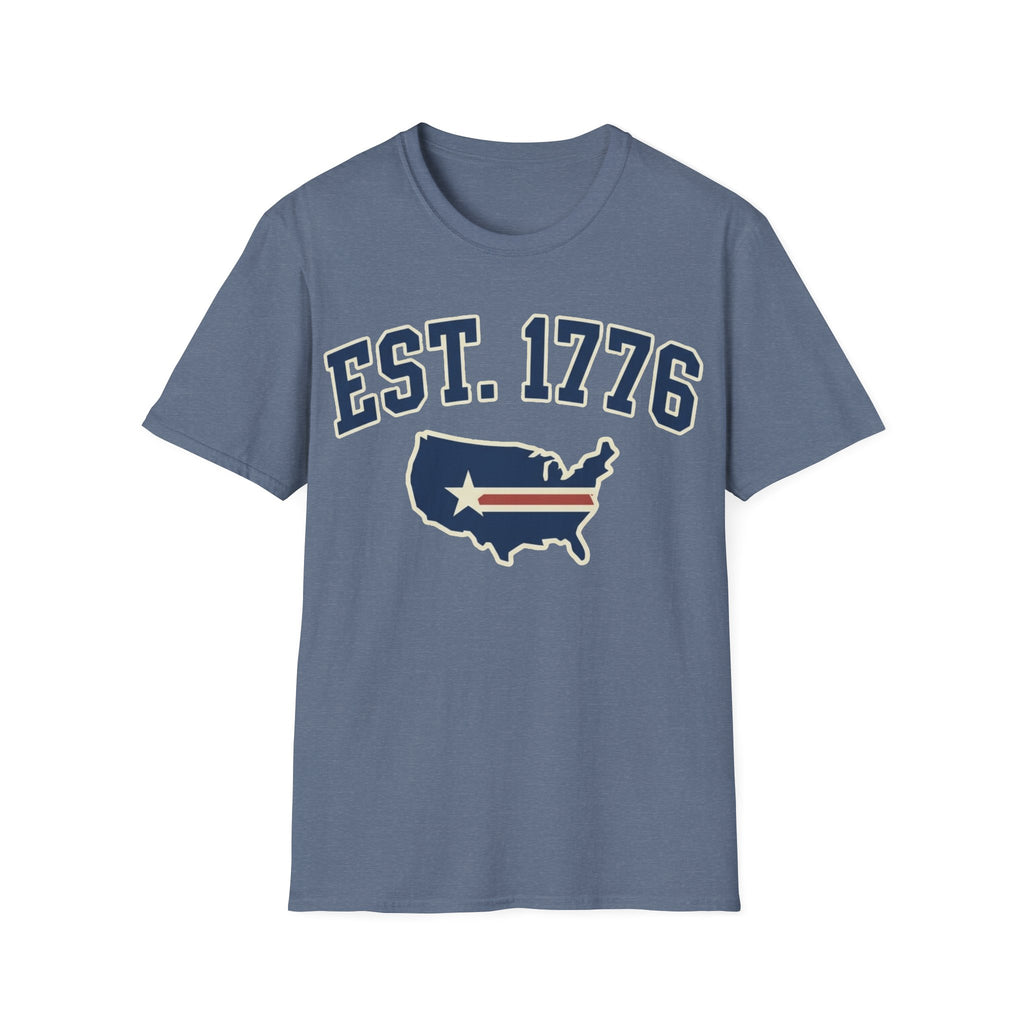 Vintage EST 1776 USA Map T-Shirt | Classic Americana Patriotic Tee