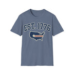 Vintage EST 1776 USA Map T-Shirt | Classic Americana Patriotic Tee