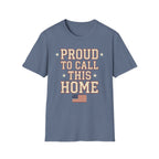 Vintage Collegiate Proud To Call This Home T-Shirt | Distressed USA Tee