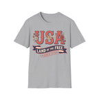 Retro Floral USA Land Of The Free T-Shirt