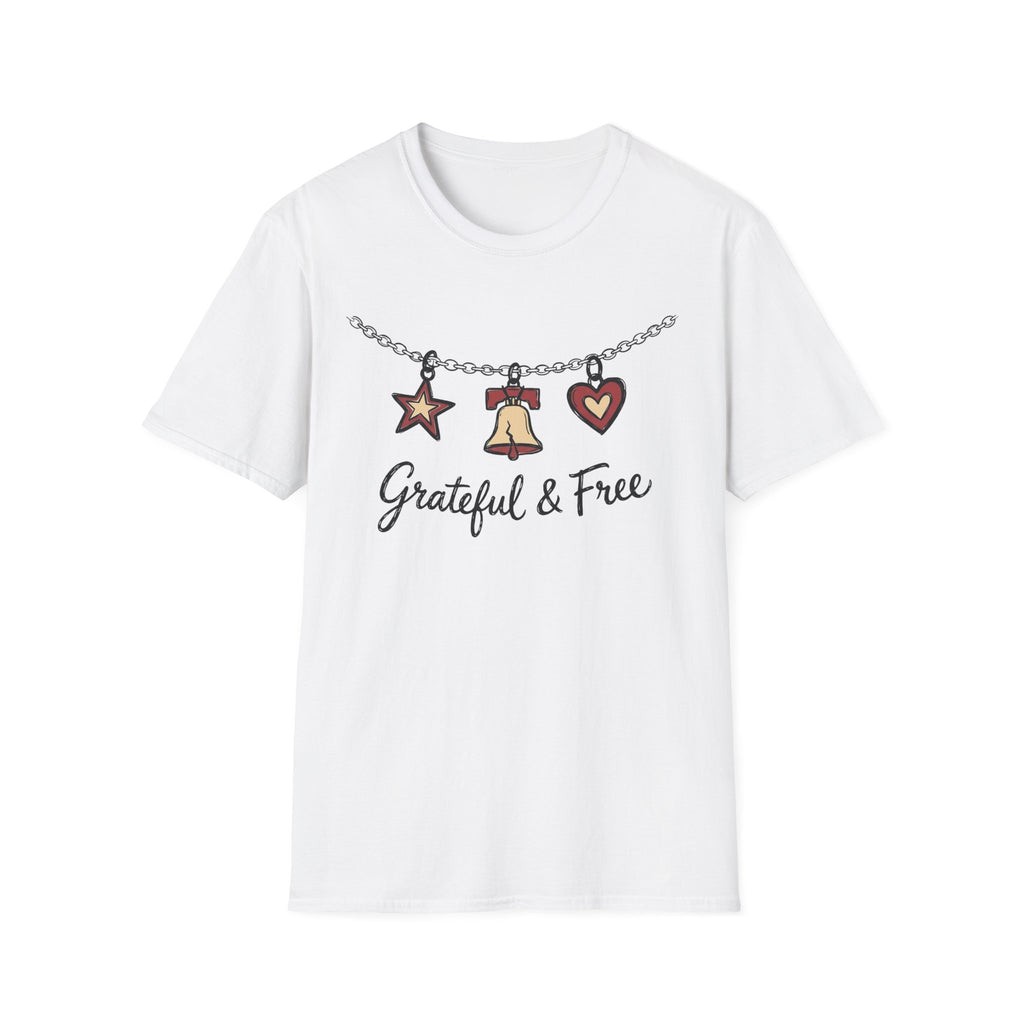 Grateful & Free: Liberty Bell Charm Necklace T-Shirt