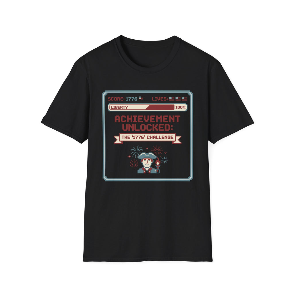 8-Bit Patriotic T-Shirt | Achievement Unlocked 1776 Retro Gamer Tee