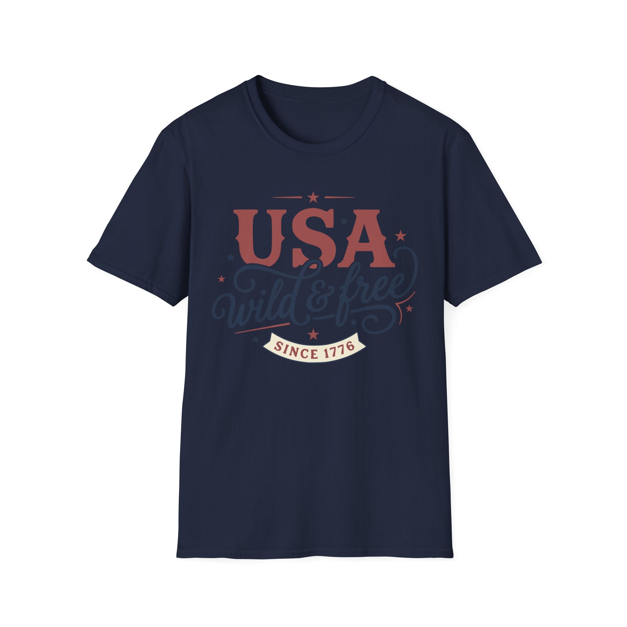 Vintage USA Wild & Free Since 1776 T-Shirt | Boho Country Patriotic Tee