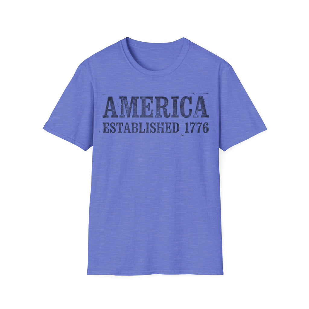 America Established 1776 Vintage Bold Distressed T-Shirt