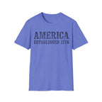 America Established 1776 Vintage Bold Distressed T-Shirt