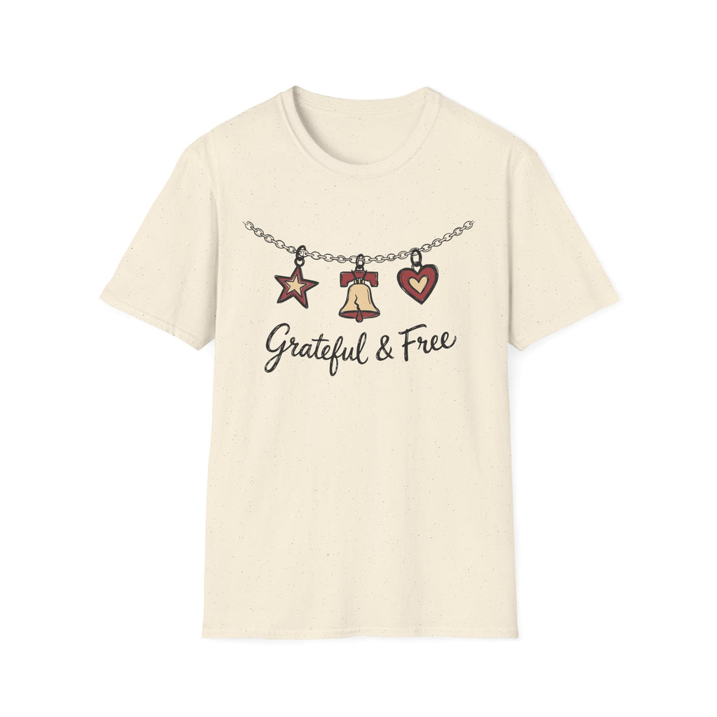 Grateful & Free: Liberty Bell Charm Necklace T-Shirt