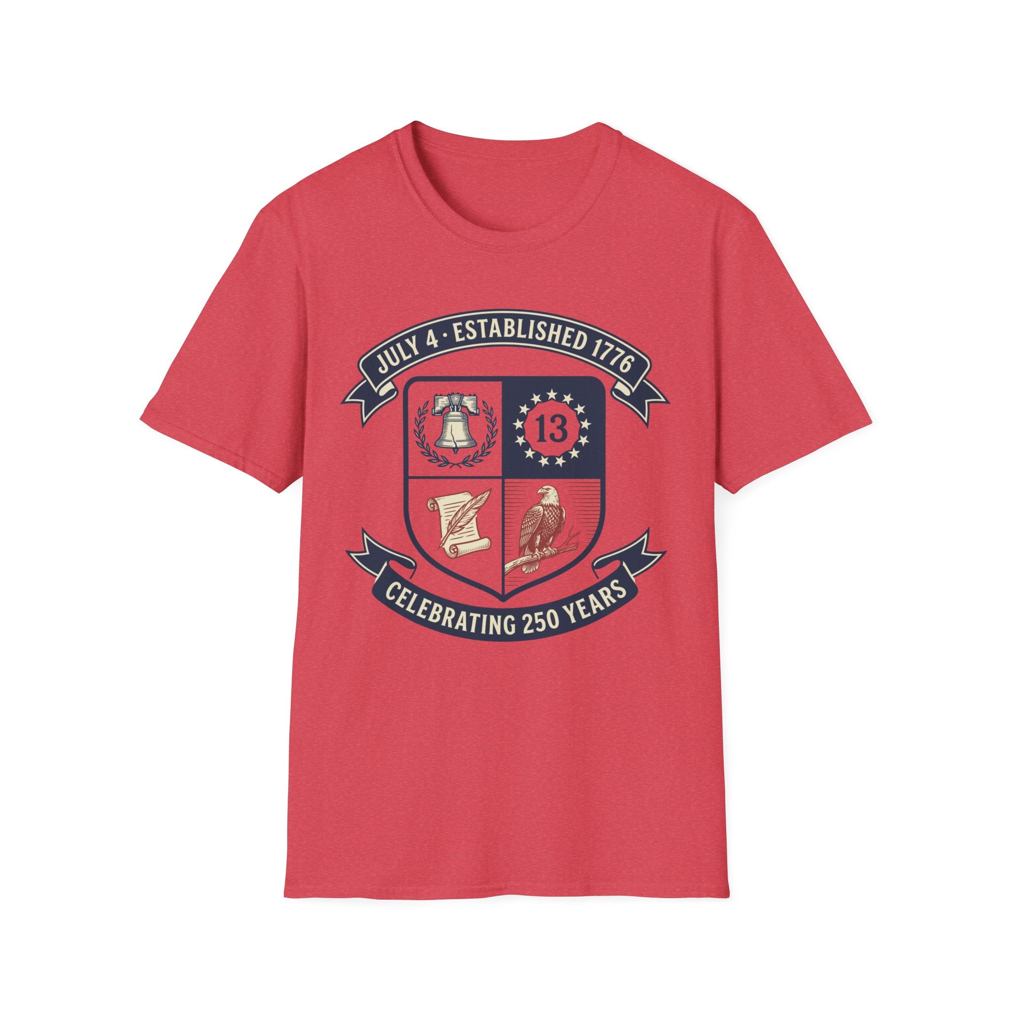 America 250th Anniversary Shield Shirt | Established 1776 Crest Tee