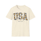 Floral USA Sunflower Est 1776 T-Shirt | Boho Patriotic Tee