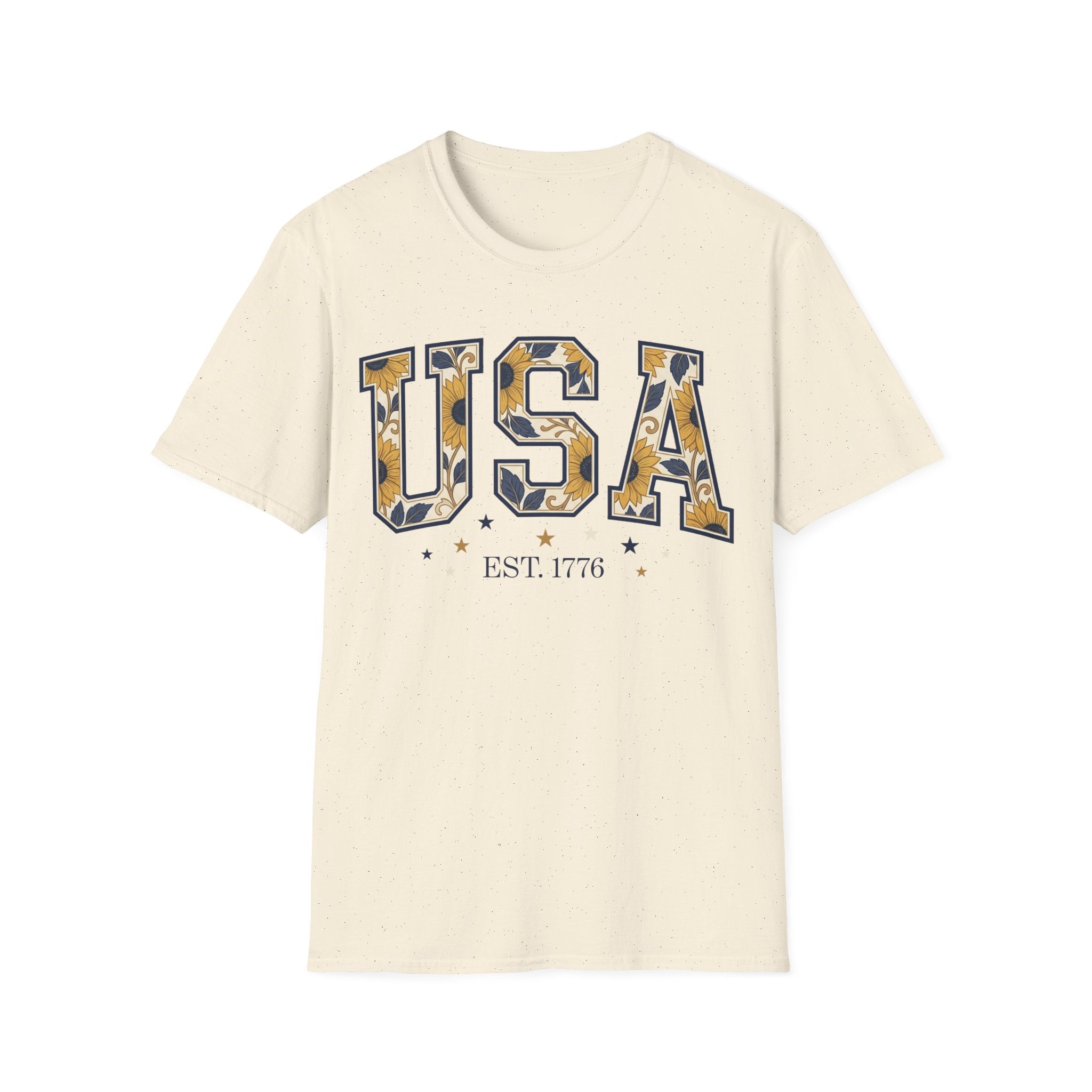 Floral USA Sunflower Est 1776 T-Shirt | Boho Patriotic Tee