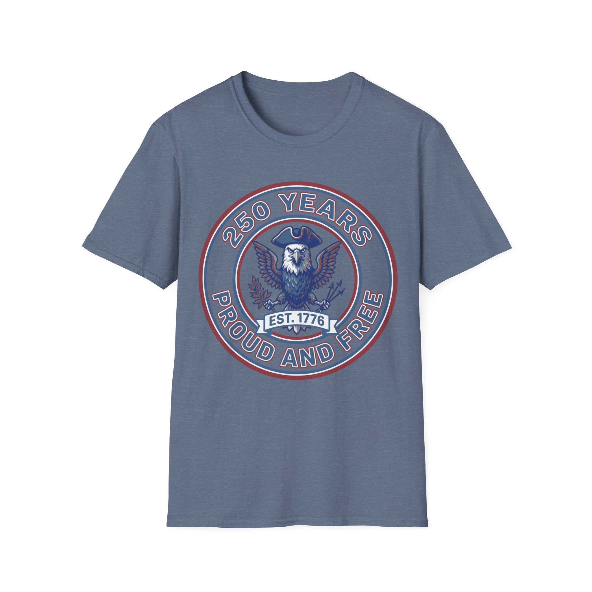 America 250 T-Shirt | 250 Years Proud and Free Est 1776 Eagle Tee