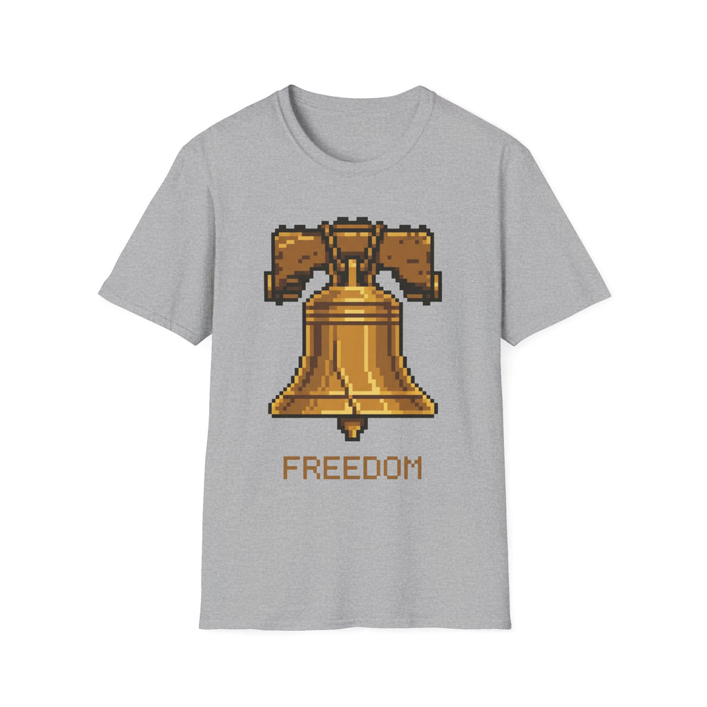 8-Bit Liberty Bell T-Shirt | Retro Gamer Freedom Pixel Art Tee