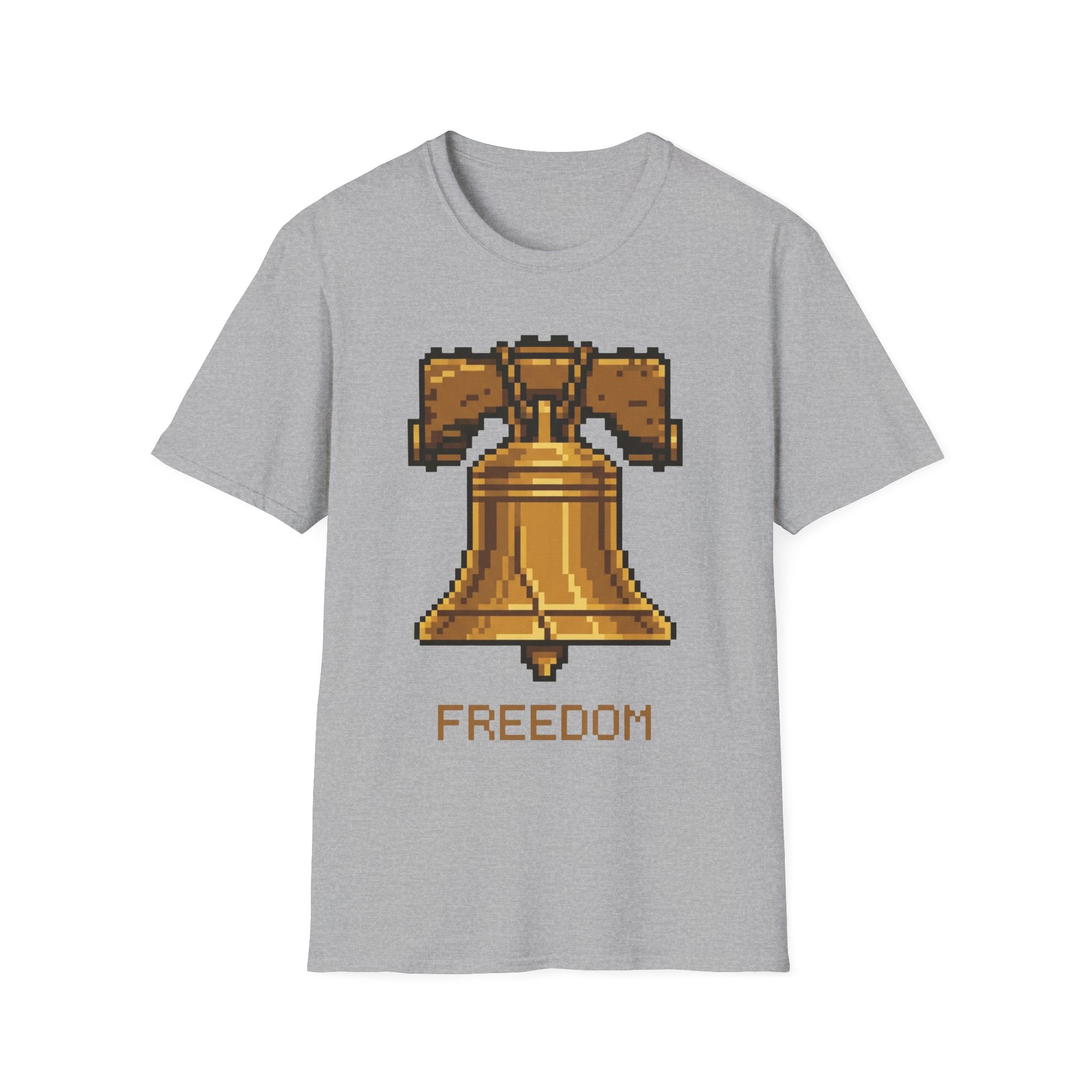 8-Bit Liberty Bell T-Shirt | Retro Gamer Freedom Pixel Art Tee