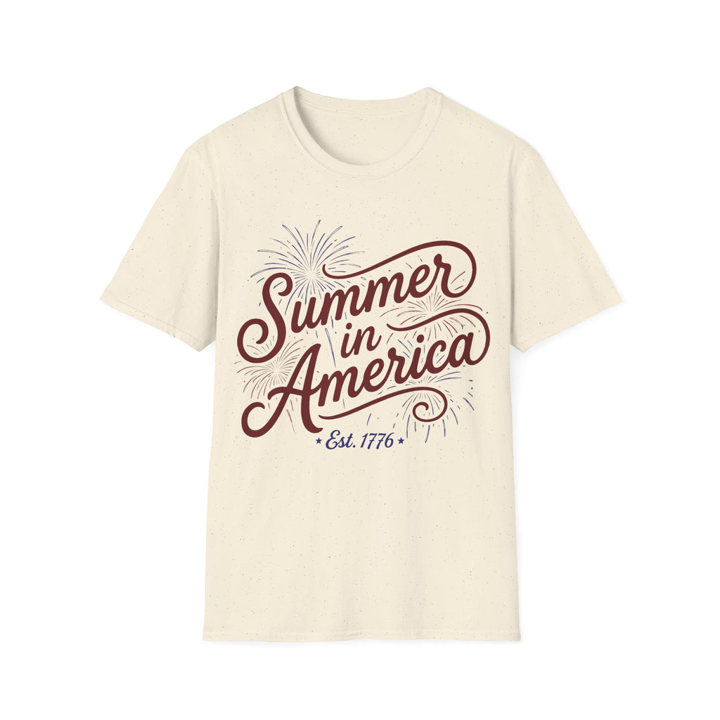 Summer in America T-Shirt | 4th of July Fireworks Est 1776 Tee