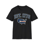Vintage EST 1776 USA Map T-Shirt | Classic Americana Patriotic Tee