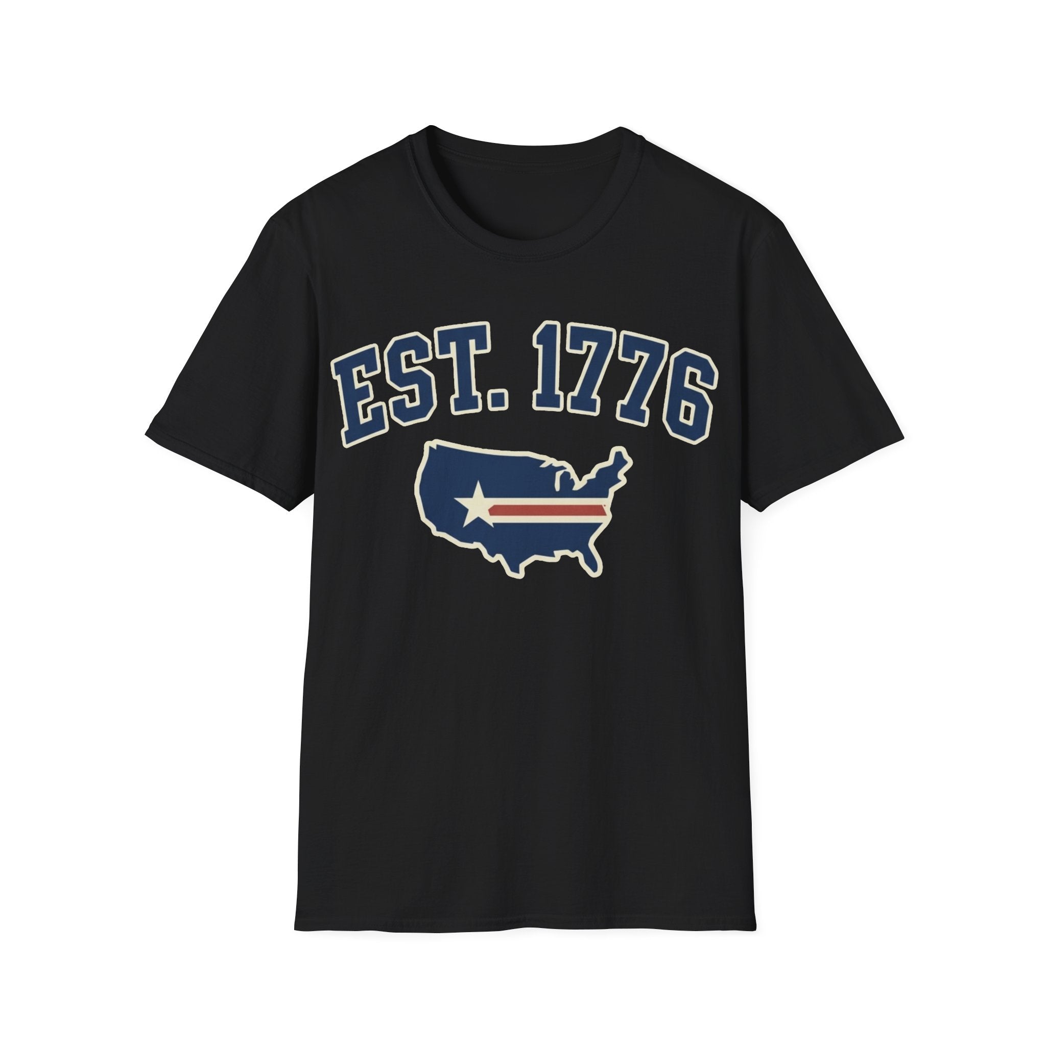 Vintage EST 1776 USA Map T-Shirt | Classic Americana Patriotic Tee
