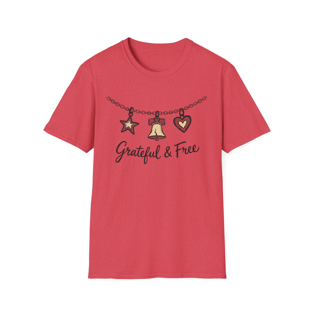 Grateful & Free: Liberty Bell Charm Necklace T-Shirt