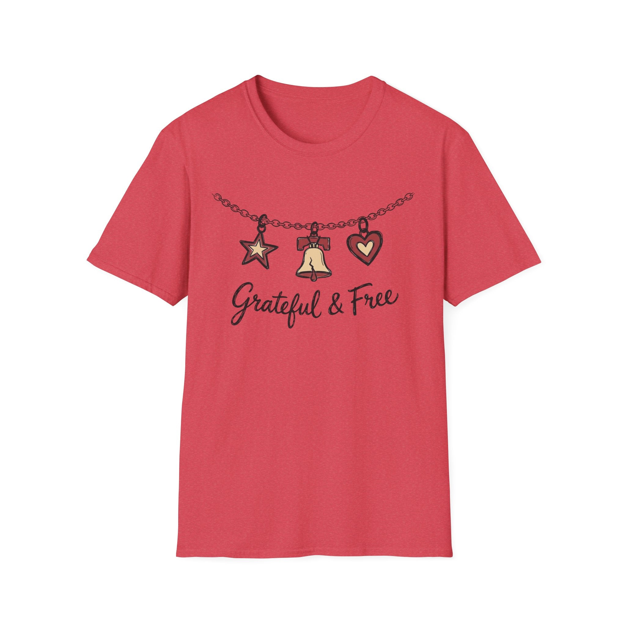 Grateful & Free: Liberty Bell Charm Necklace T-Shirt