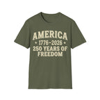 America 250 T-Shirt | Vintage 1776-2026 250 Years of Freedom Tee