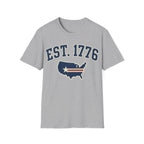 Vintage EST 1776 USA Map T-Shirt | Classic Americana Patriotic Tee