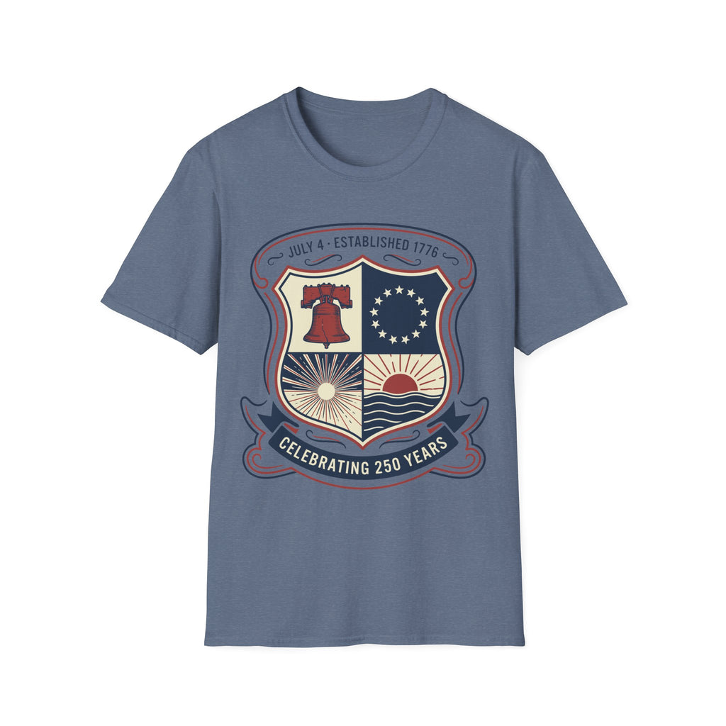 America 250th Anniversary Shield Shirt | Established 1776 Vintage Crest