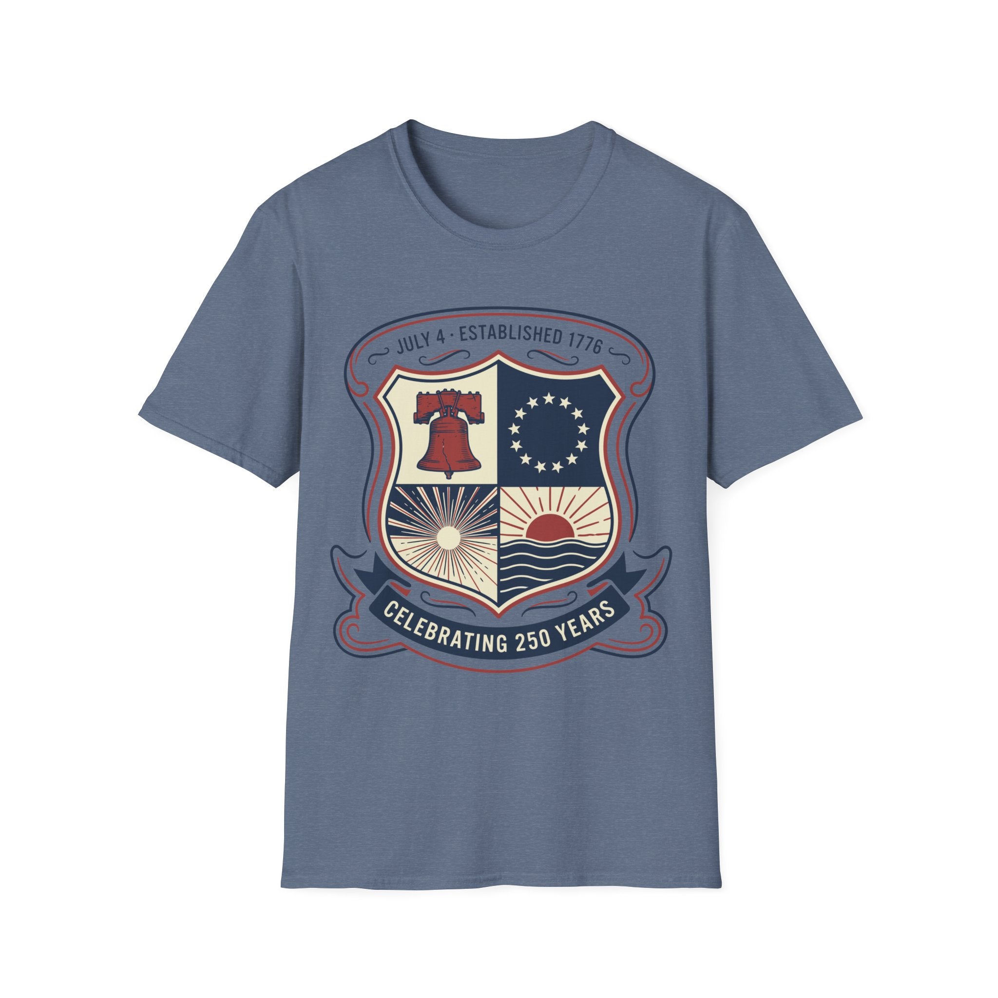 America 250th Anniversary Shield Shirt | Established 1776 Vintage Crest