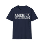 America Established 1776 Vintage Bold Distressed T-Shirt