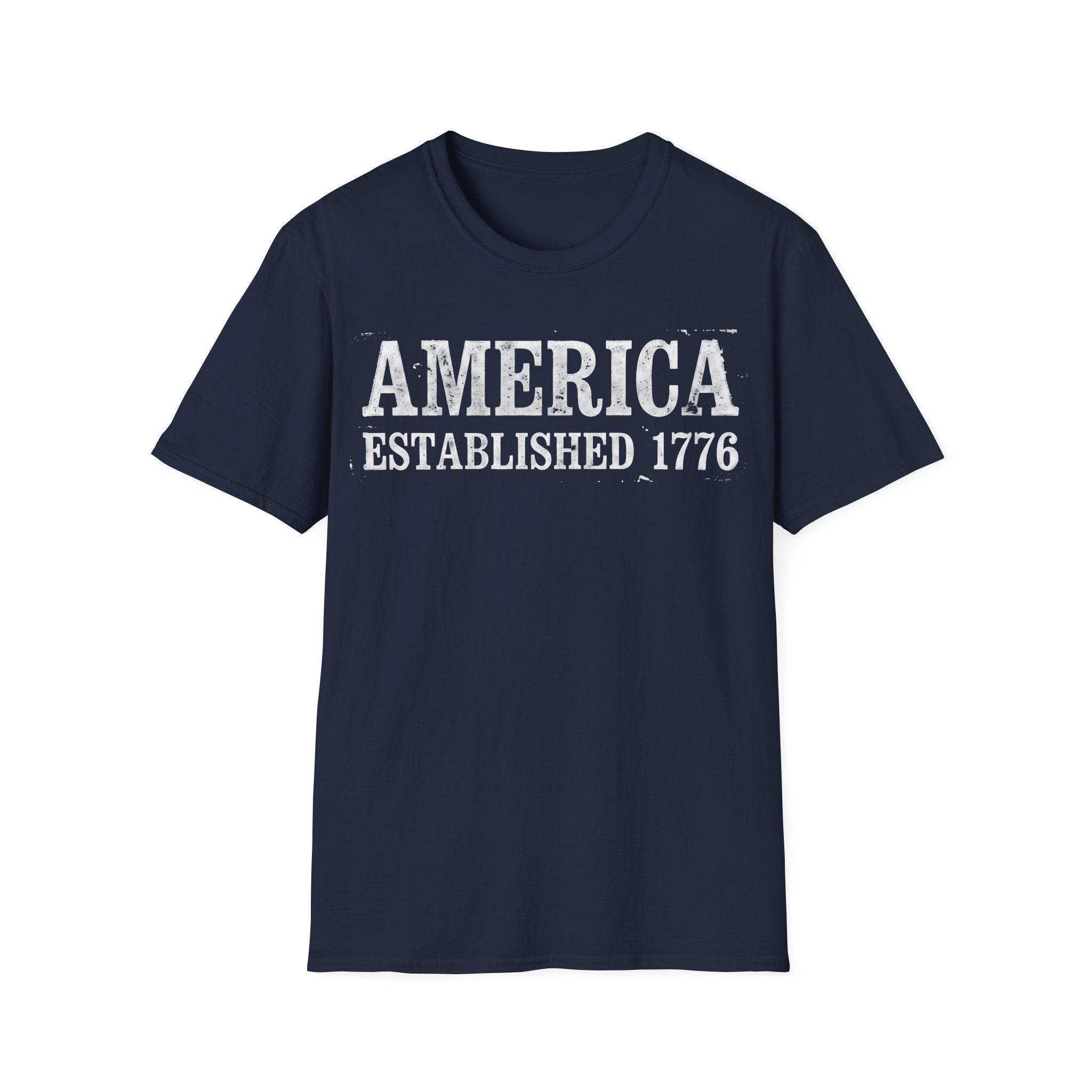 America Established 1776 Vintage Bold Distressed T-Shirt