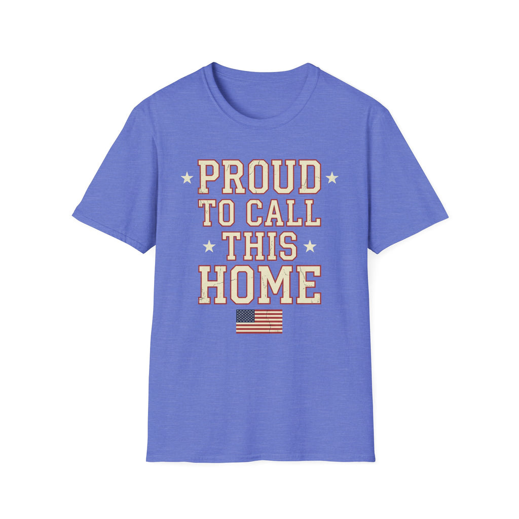 Vintage Collegiate Proud To Call This Home T-Shirt | Distressed USA Tee