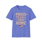 Vintage Collegiate Proud To Call This Home T-Shirt | Distressed USA Tee