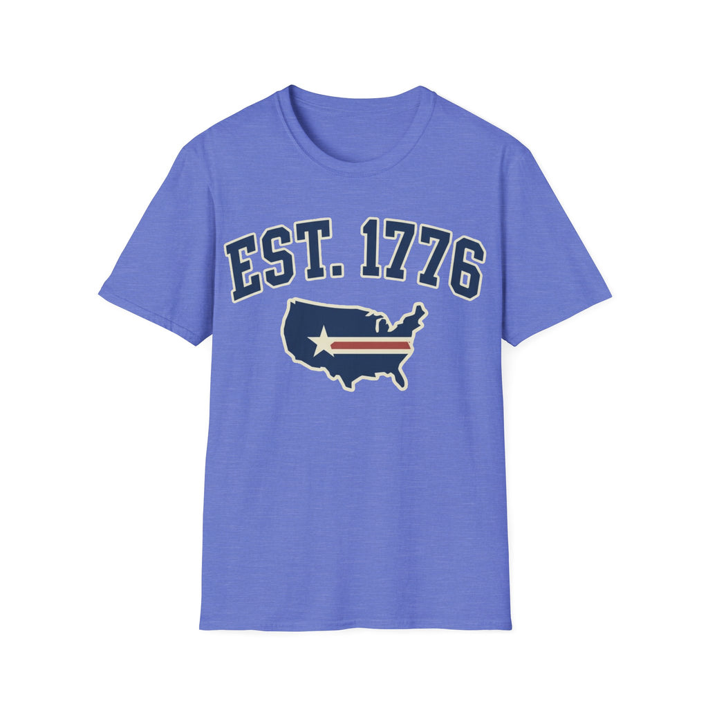 Vintage EST 1776 USA Map T-Shirt | Classic Americana Patriotic Tee