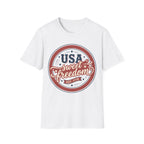 Vintage USA Sweet Freedom Est 1776 T-Shirt | Retro Patriotic Badge Tee