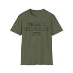 America Established 1776 Vintage Distressed T-Shirt