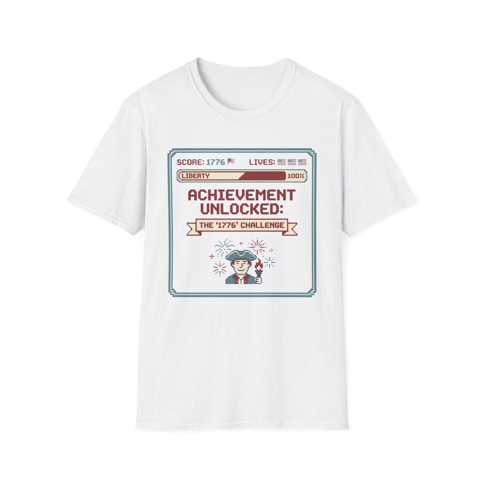 8-Bit Patriotic T-Shirt | Achievement Unlocked 1776 Retro Gamer Tee