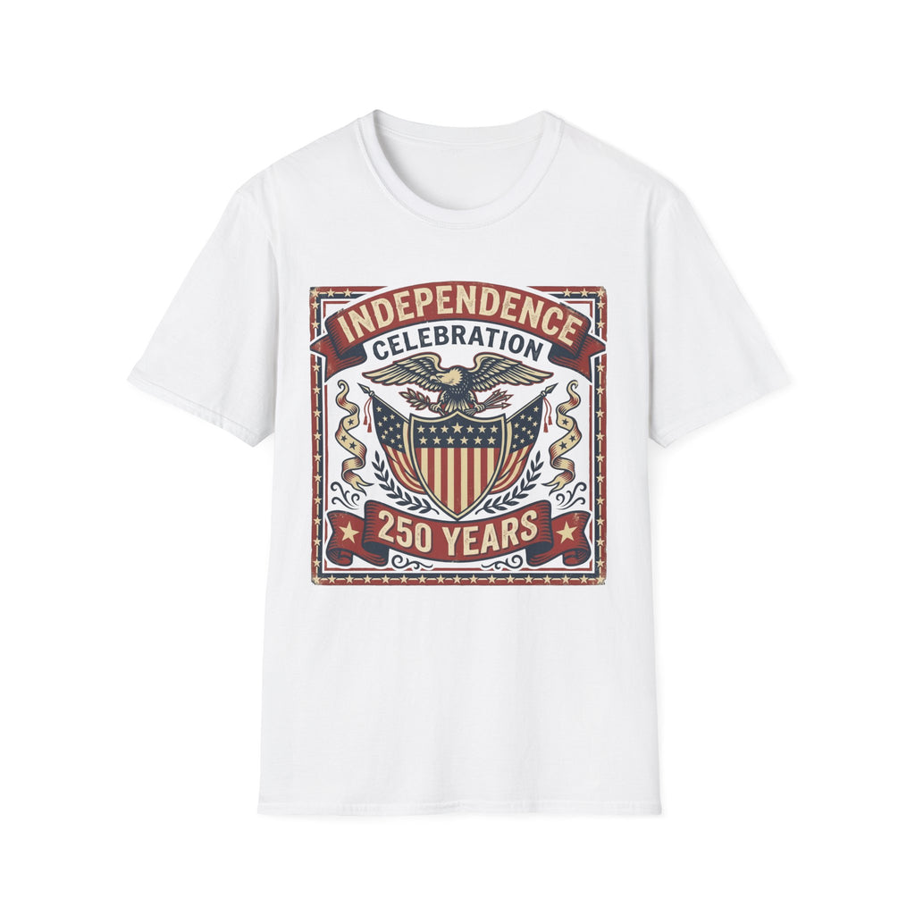 Vintage "Independence Celebration 250 Years" Eagle & Shield T-Shirt