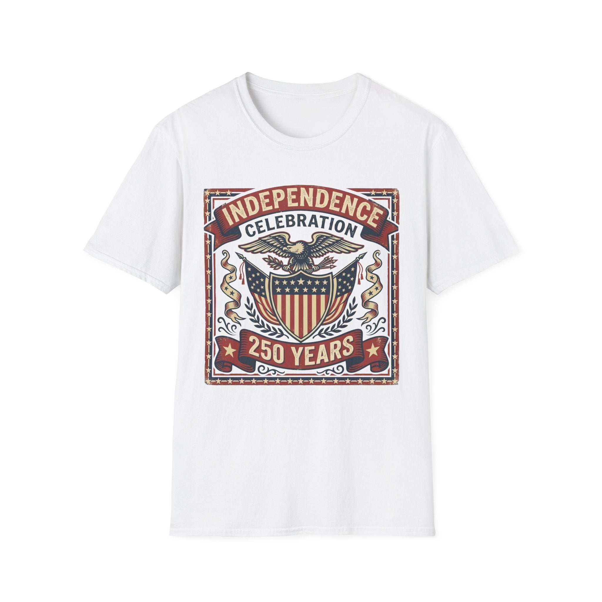 Vintage "Independence Celebration 250 Years" Eagle & Shield T-Shirt