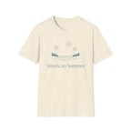 American Summer Minimalist Lake Fireworks T-Shirt
