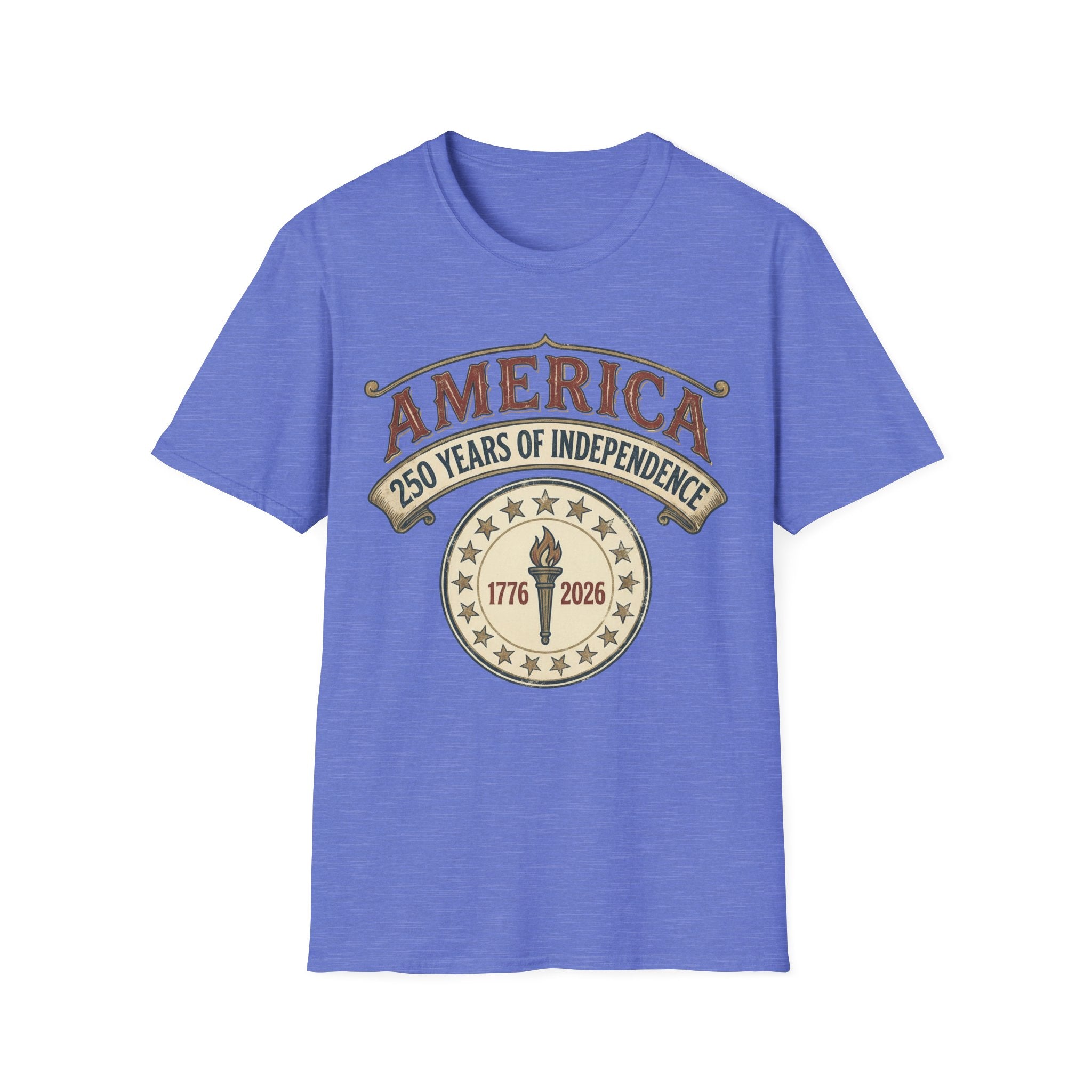 America 250 Years of Independence 1776-2026 Vintage Torch T-Shirt