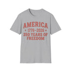 America 250 T-Shirt | Vintage 1776-2026 250 Years of Freedom Tee