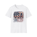 Vintage USA Since 1776 T-Shirt | Distressed American Flag Patriotic Tee