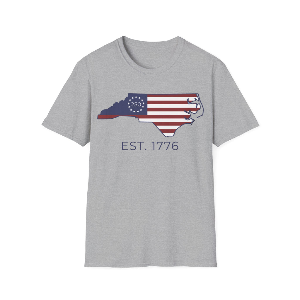 North Carolina America 250 Betsy Ross Flag T-Shirt | NC 1776 Tee