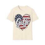 Gigi Distressed American Flag Heart T-Shirt